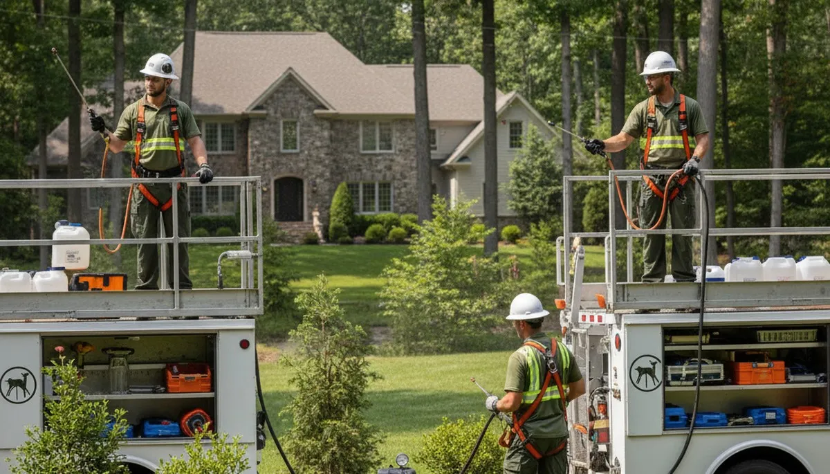 Deer deterrent service protecting trees and shrubs in Andover, MA