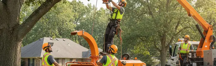 Professional tree service crew in Andover, MA providing safe tree care and removal for homeowners
