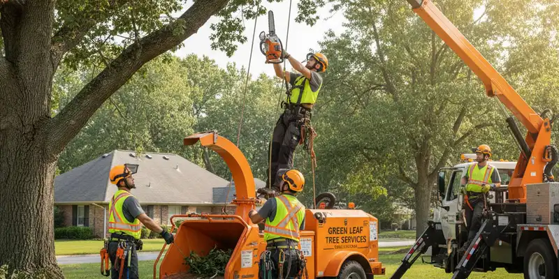 Professional tree service crew in Andover, MA providing safe tree care and removal for homeowners