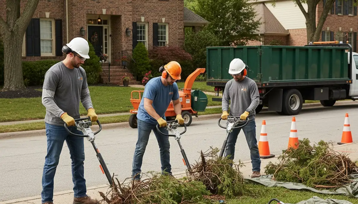 Arbor Tree Care removing overgrown shrubs in Andover, MA for safe, efficient shrub removal services