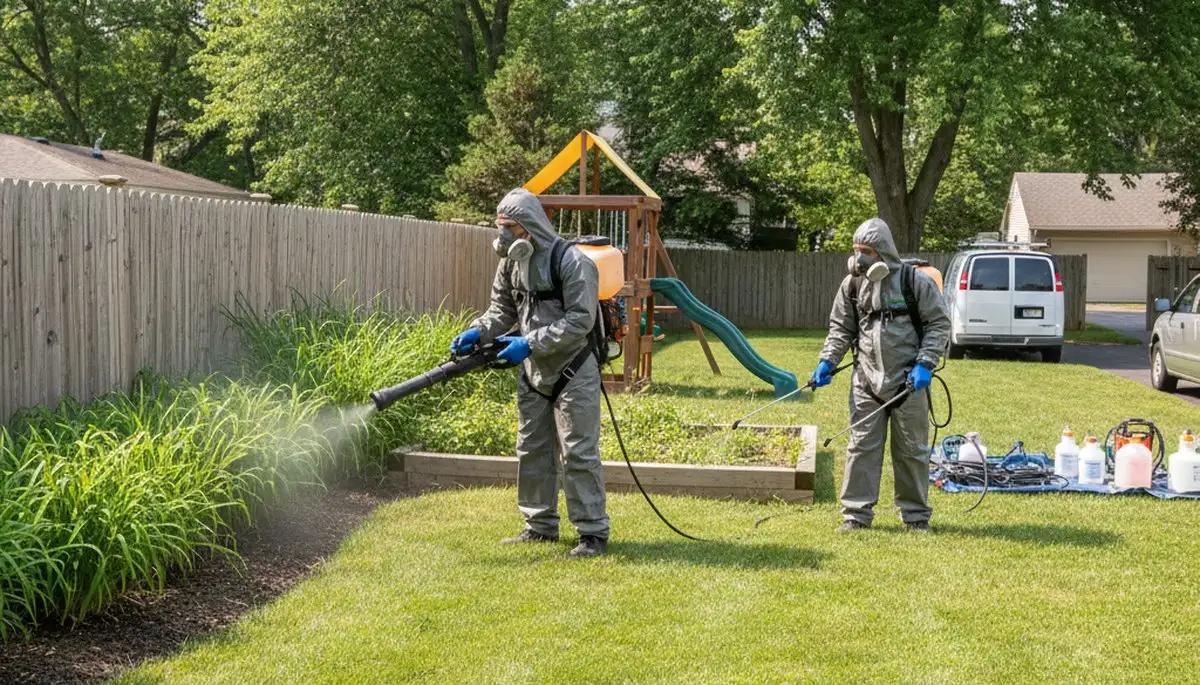 Andover, MA tree service technicians providing tick control for local yards and landscapes