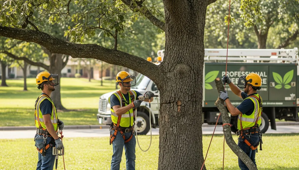 Andover, MA arborist diagnosing tree disease on a residential property