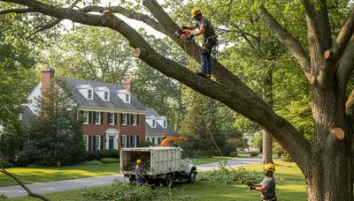 Tree service crew in Andover, MA providing professional tree care and removal services