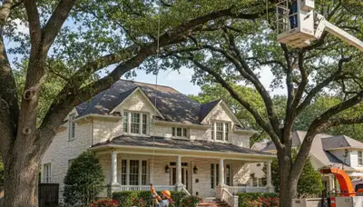 Tree service crew in Andover, MA providing tree trimming, pruning, and removal services