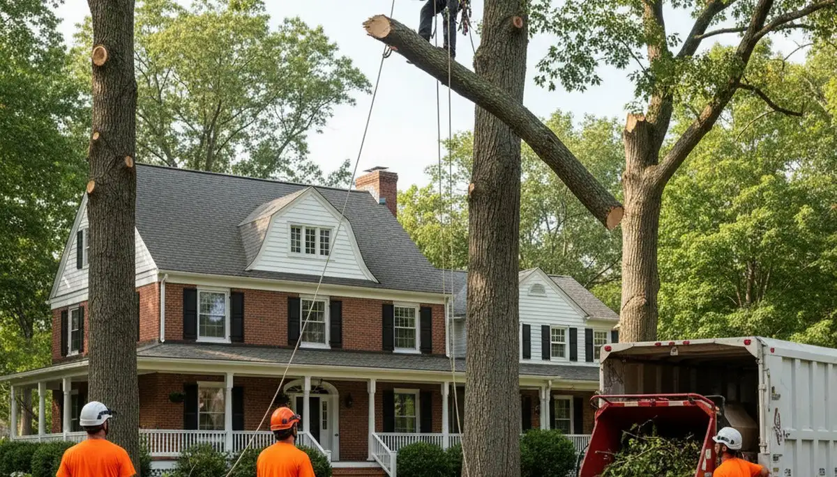 Tree service crew in Andover, MA providing professional tree care and removal services