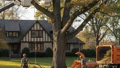 Tree service team in Andover, MA providing professional tree care and removal services