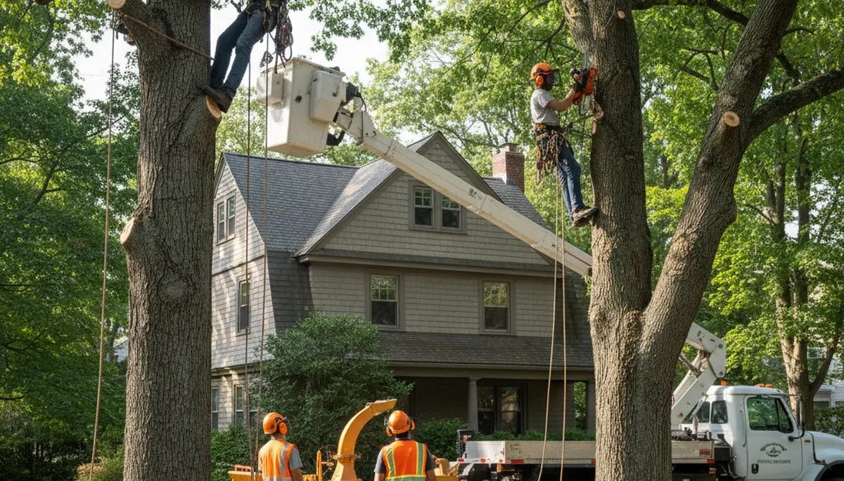 Tree service crew providing professional tree care in Andover, MA