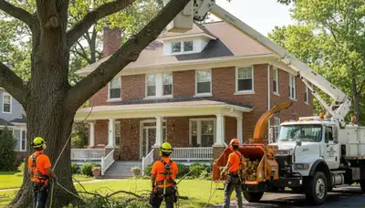 Tree service crew in Andover, MA providing professional tree care and removal services