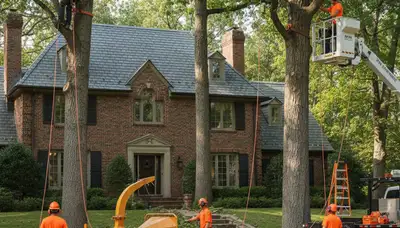 Tree service crew in Andover, MA providing professional tree care and removal services