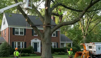 Tree service crew in Andover, MA providing professional tree care and removal services